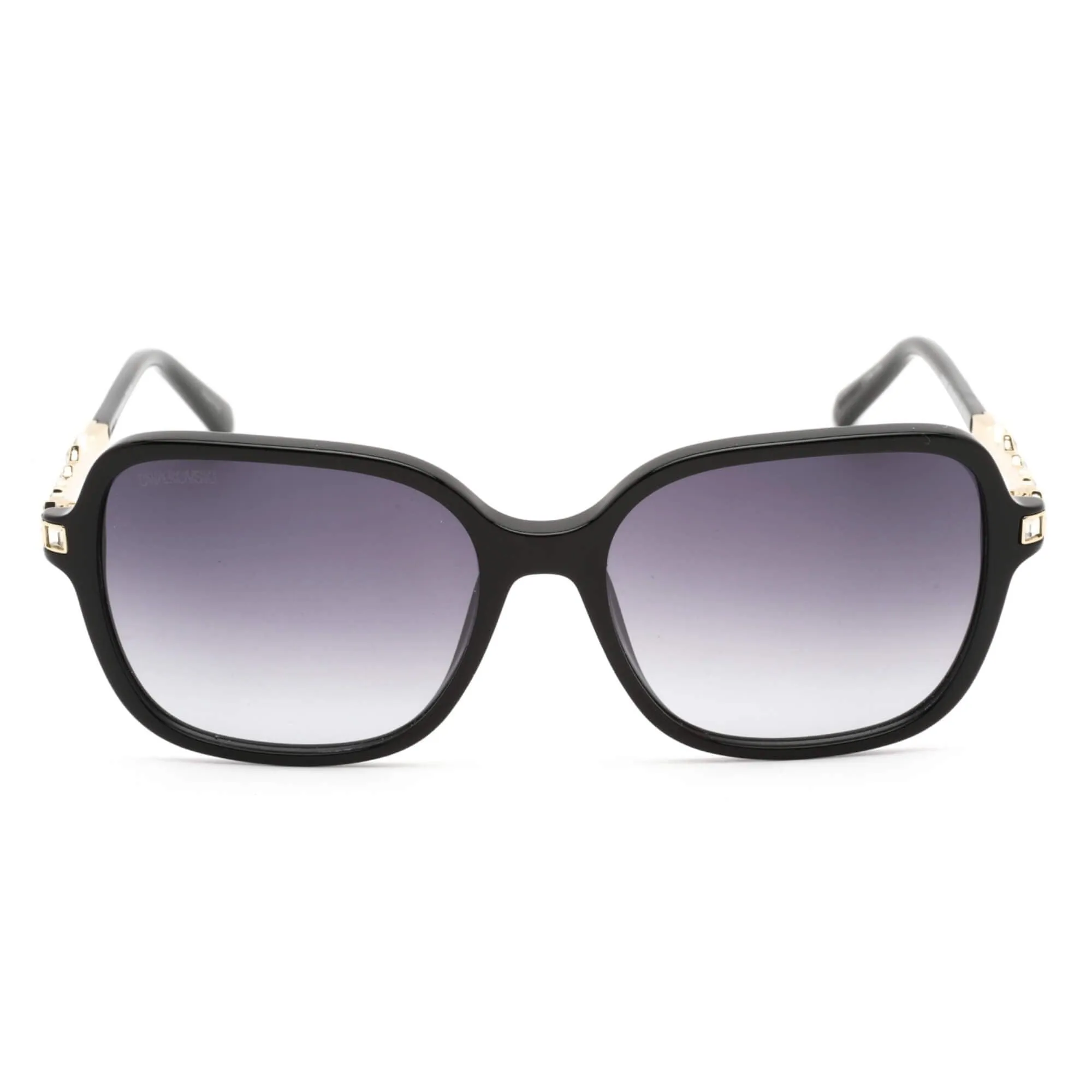 Swarovski Women's Sunglasses - Gradient Grey Lens Square Plastic Frame | SK0265 01B Versace Sunglasses