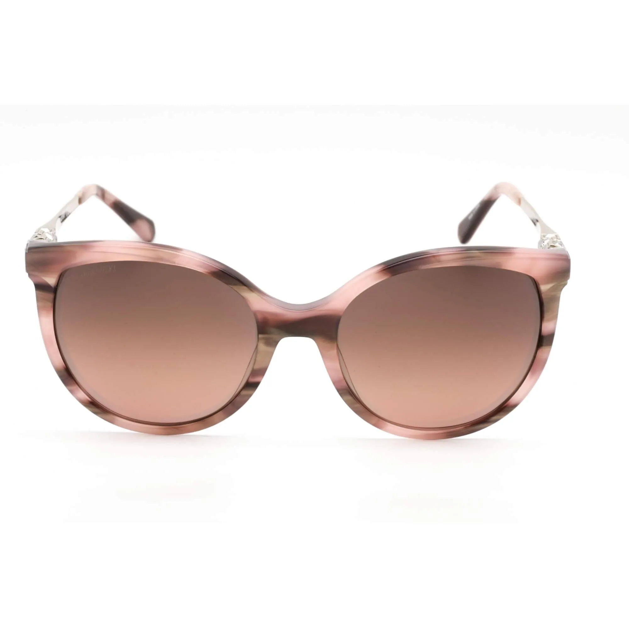 Swarovski Women's Sunglasses - Shiny Pink Full Rim Frame Brown Lens | SK0155 72G Versace Sunglasses