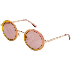 Swarovski Women's Sunglasses - Shiny Rose Gold Round Frame Bordeaux Lens | SK0199 28S Versace Sunglasses