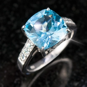 Swiss Topaz Cocktail Ring