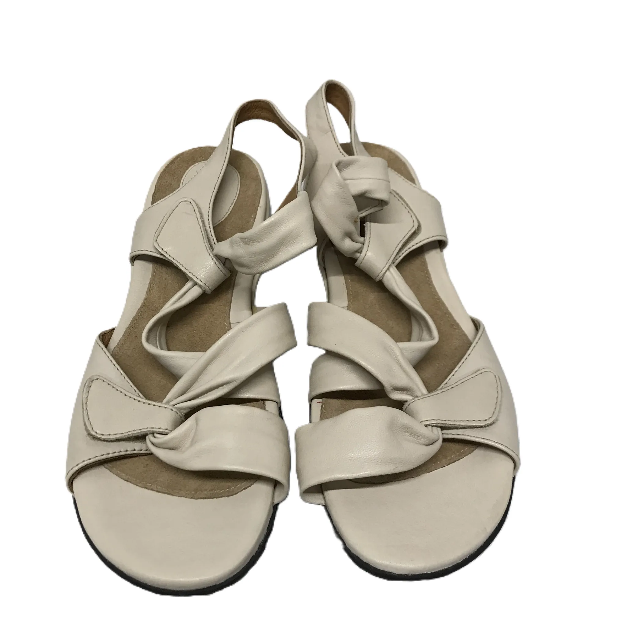 Tan Sandals Flats By Clarks, Size: 9 clarks