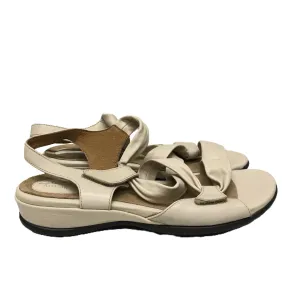 Tan Sandals Flats By Clarks, Size: 9 clarks