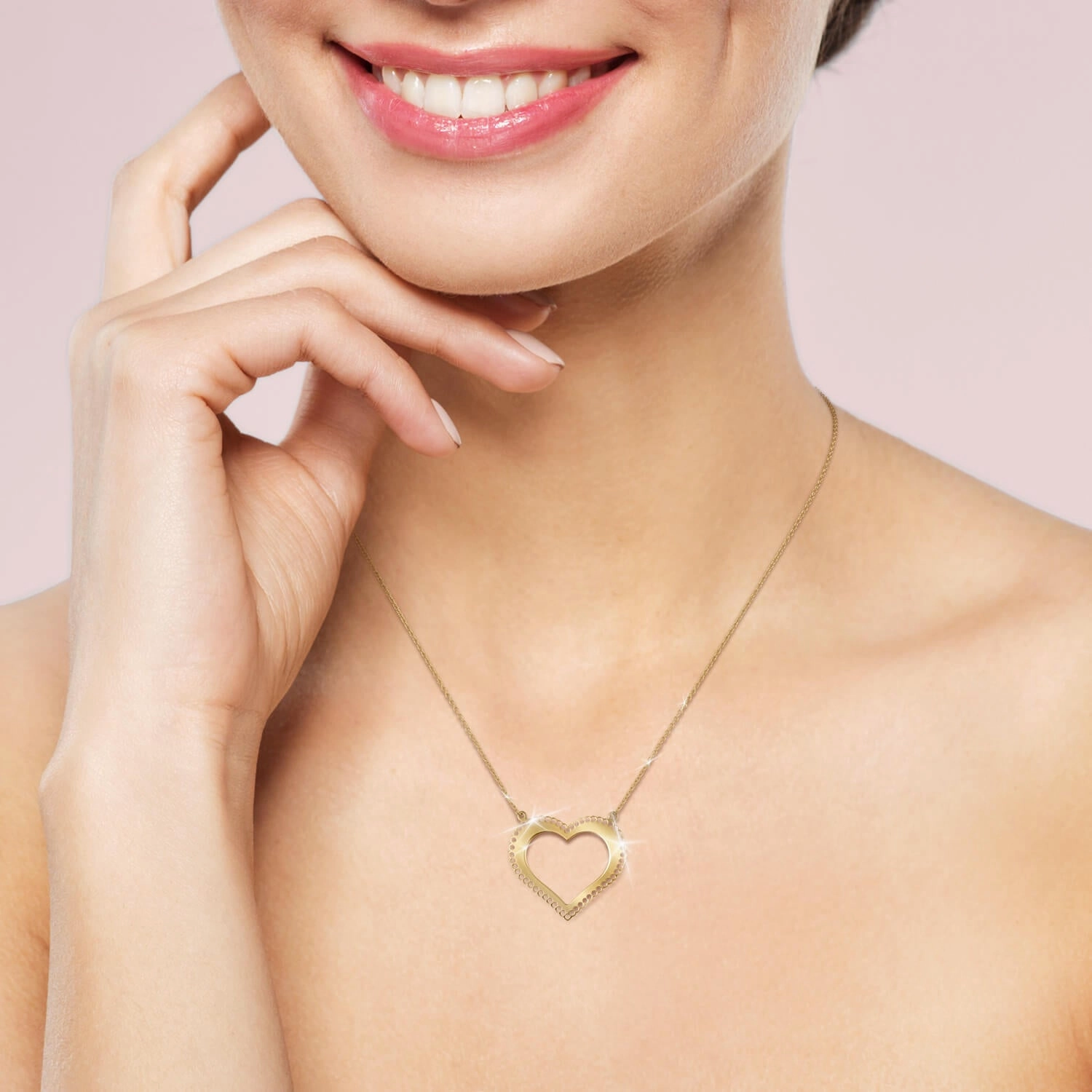 Tesoro Vero Golden Heart Necklace