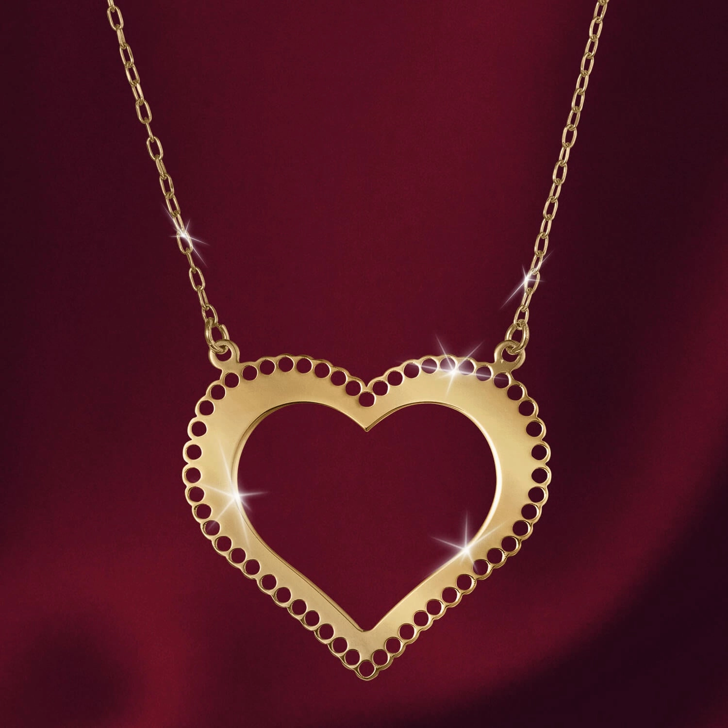 Tesoro Vero Golden Heart Necklace