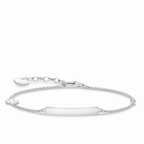 Thomas Sabo Bracelet Classic With  Cloverleaf & White Stone