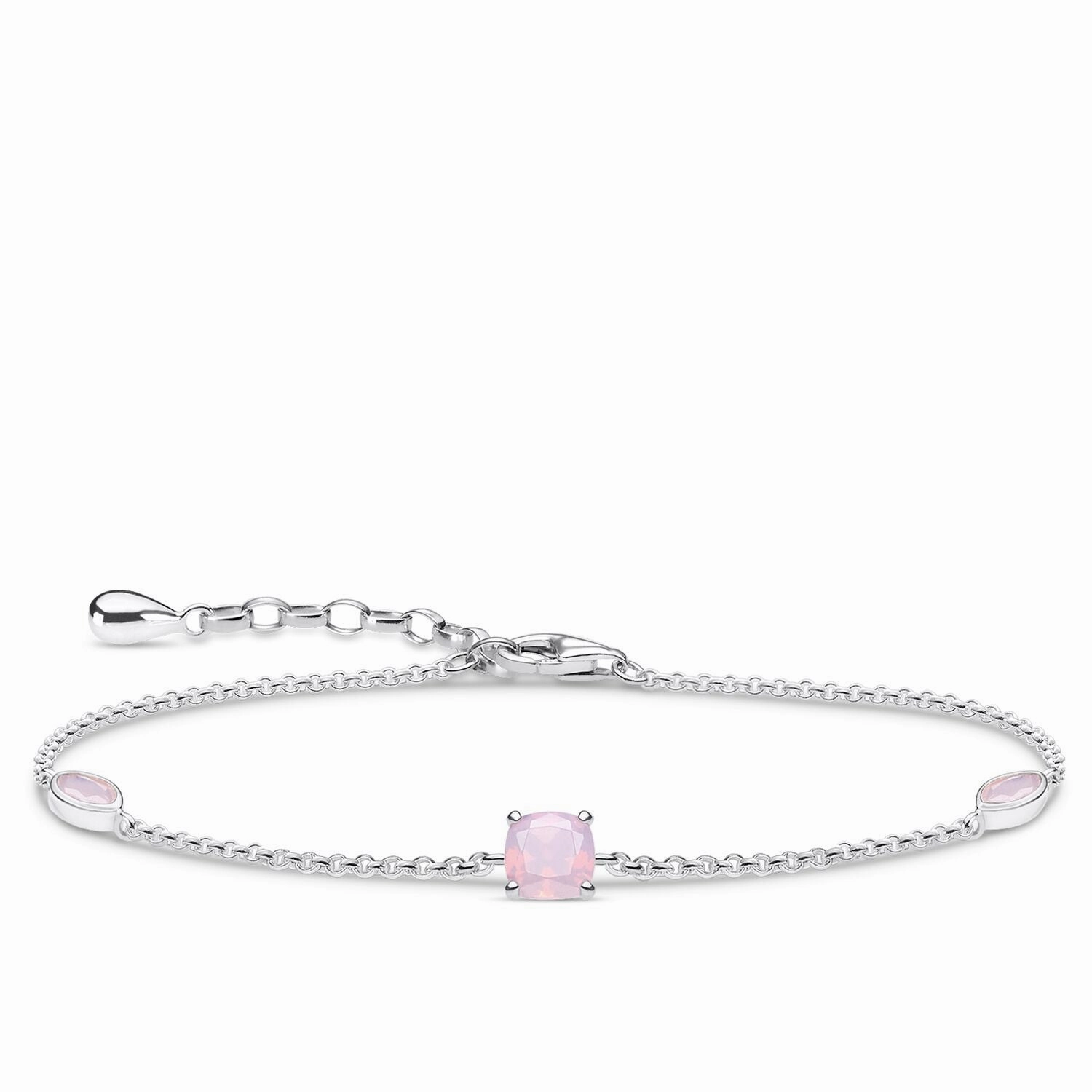 Thomas Sabo Bracelet Shimmering Pink Opal Colour Effect