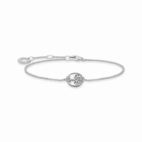 Thomas Sabo Bracelet Tree of Love white stones silver