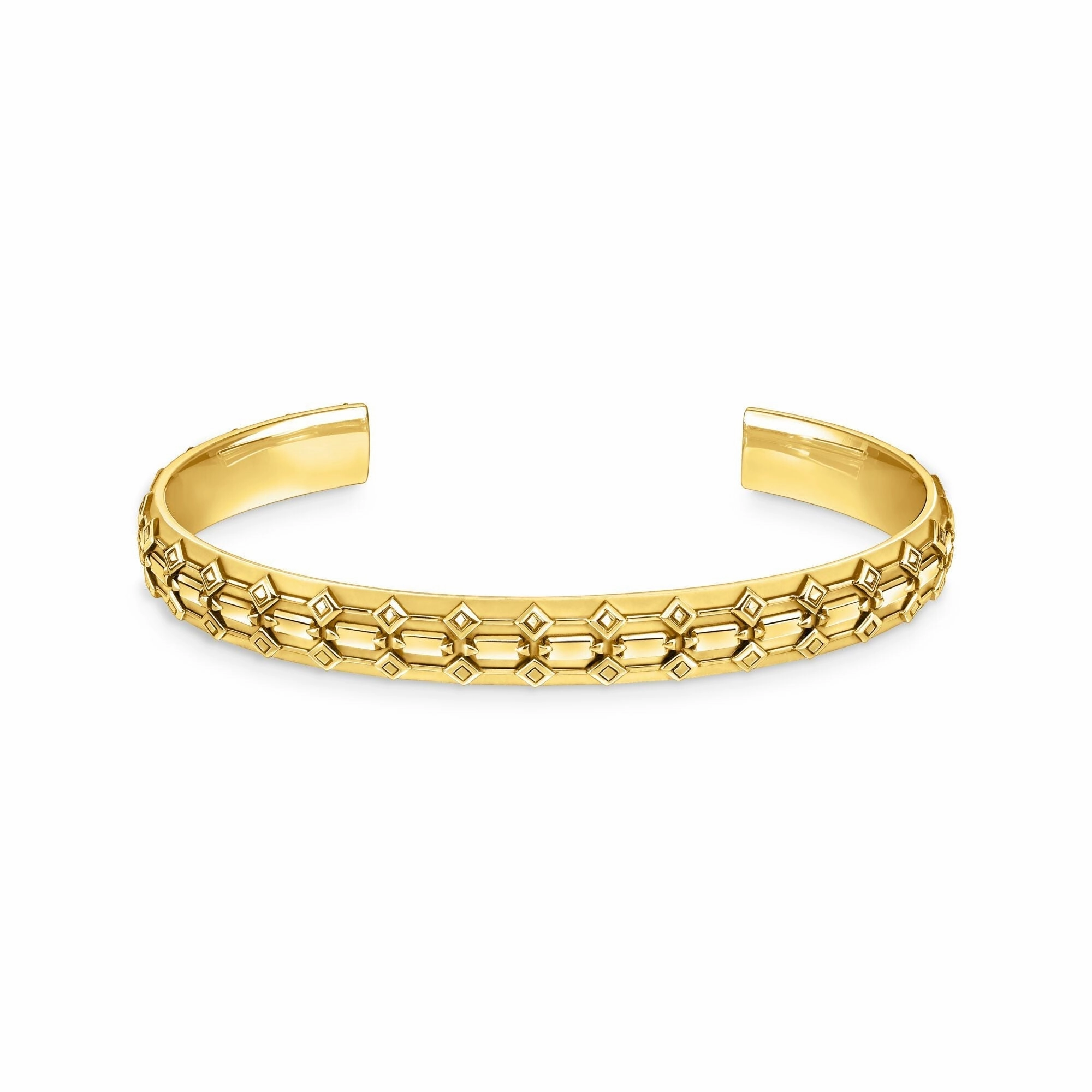 THOMAS SABO Gold Wide Bangle with Crocodile Detailing