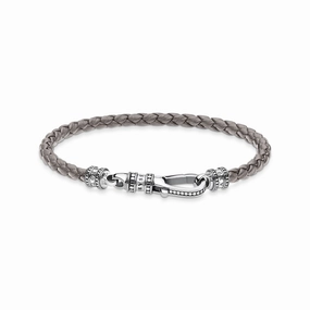 Thomas Sabo Leather Bracelet Grey