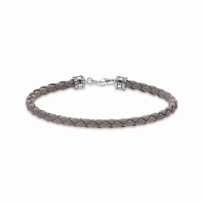 Thomas Sabo Leather Bracelet Grey