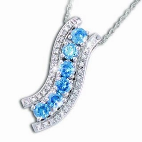 Topaz Wave Pendant