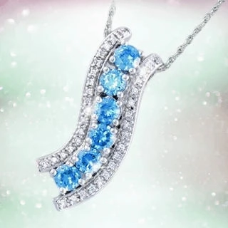 Topaz Wave Pendant