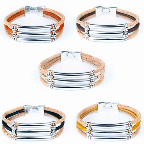 Tri-cork Cord Bracelet DBR-032-MIX-5new