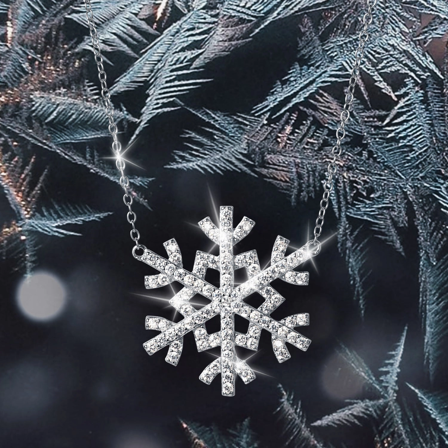 Twilight Snowflake Necklace