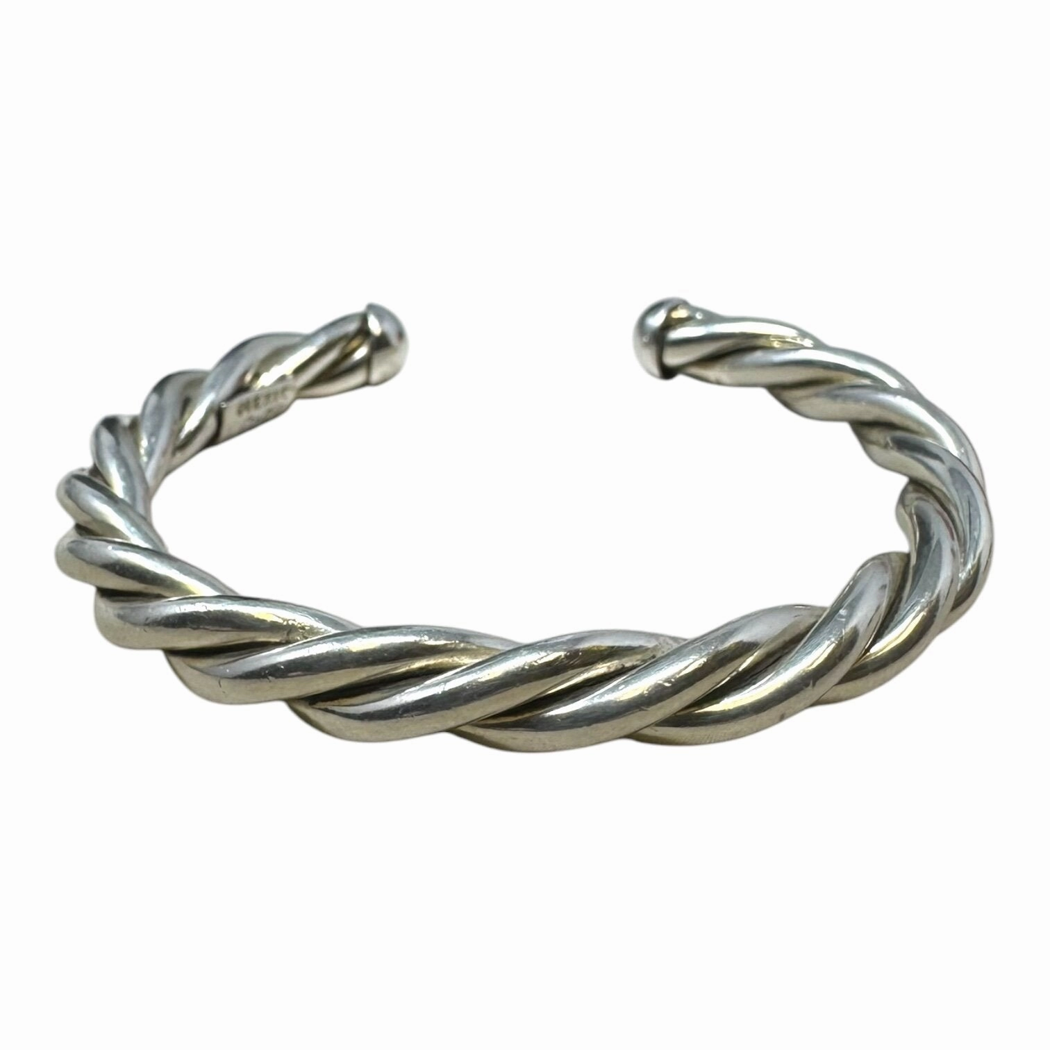 Twisted Rope Sterling Silver Cuff Bracelet