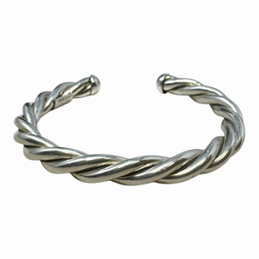 Twisted Rope Sterling Silver Cuff Bracelet