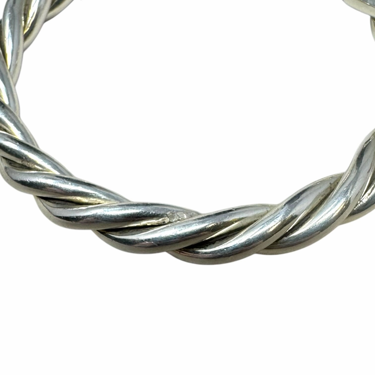 Twisted Rope Sterling Silver Cuff Bracelet