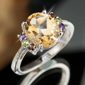 Verdi Citrine Ring