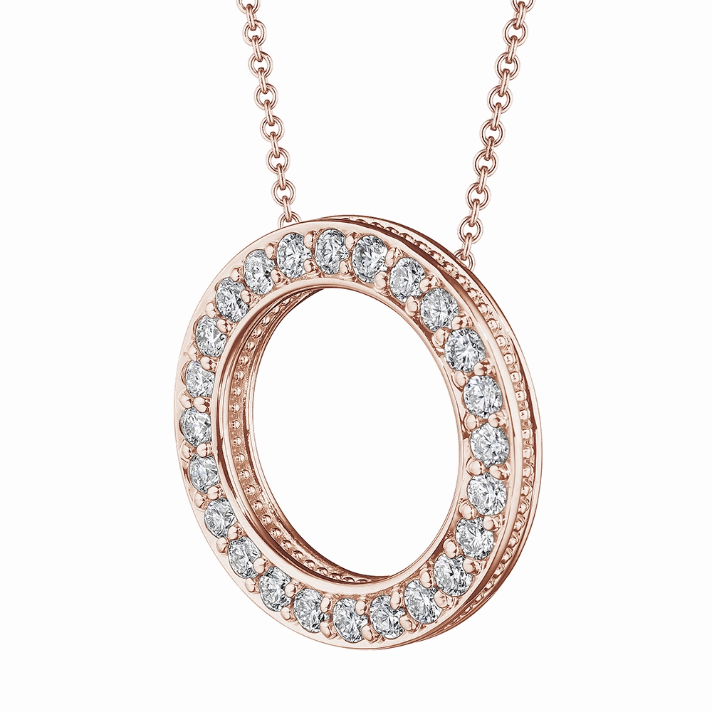 Verragio 18k Diamond Circle Pendant Necklace