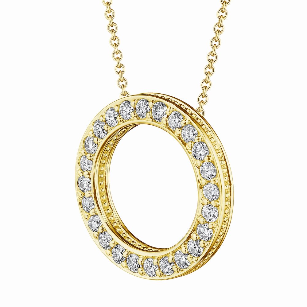 Verragio 18k Diamond Circle Pendant Necklace