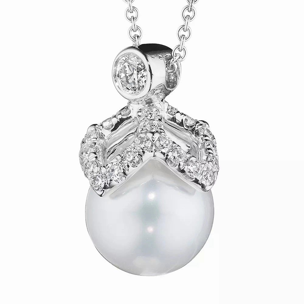 Verragio 18k Petal Cap Pearl Pendant