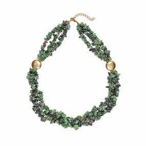 Vivacious Ruby - Zoisite Necklace