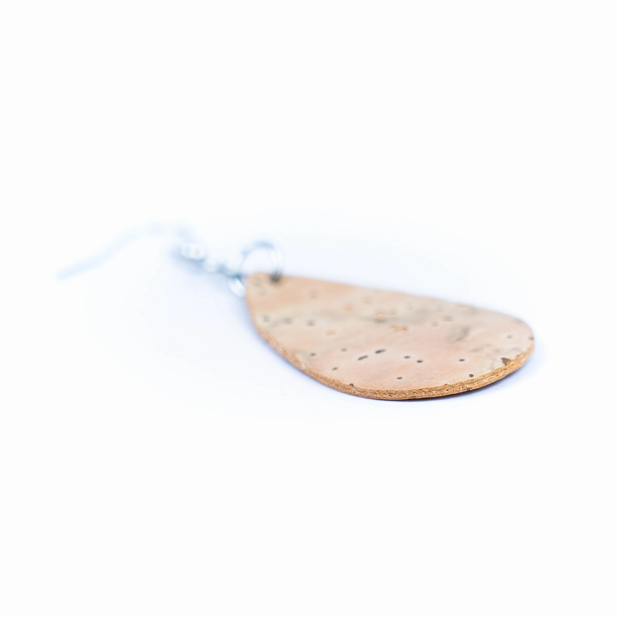 Women's fashion earrings handmade in natural color cork fabric-ER-191-5