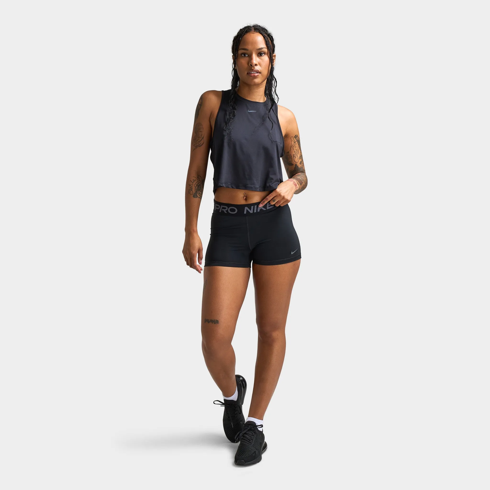 Womens Nike Nike Pro Women's 3" Shorts Black / Grey
