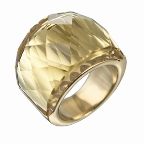 Yellow Crystal Kaleidoscope Ring
